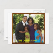 DE OBAMA-FAMILIE BRIEFKAART (Voorkant / Achterkant)