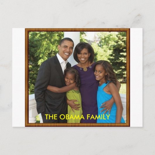 DE OBAMA-FAMILIE BRIEFKAART (Voorkant)
