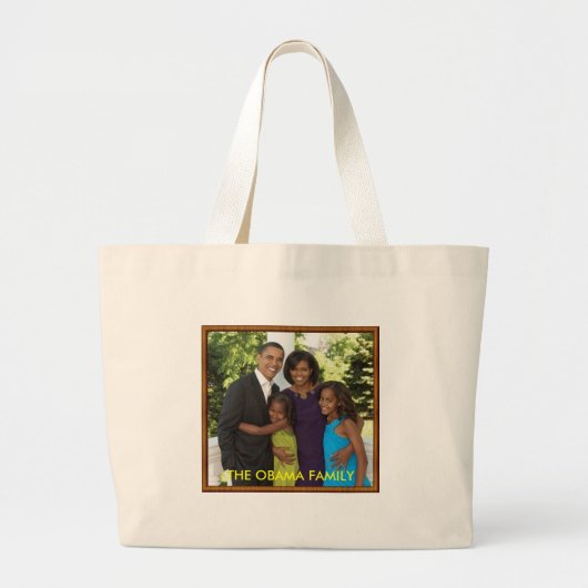 DE OBAMA-FAMILIE - Gepersonaliseerd Grote Tote Bag (Voorkant)