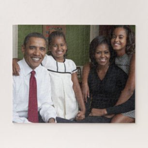 DE OBAMA-FAMILIE LEGPUZZEL