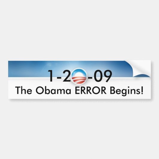 De Obama-fout begint Bumpersticker (Voorkant)