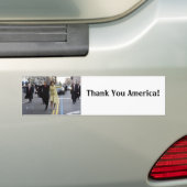 de obamas, bedankt Amerika! Bumpersticker (Op auto)
