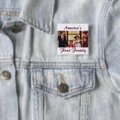 De Obamas: De eerste familie van Amerika Vierkante Button 5,1 Cm (In situ)