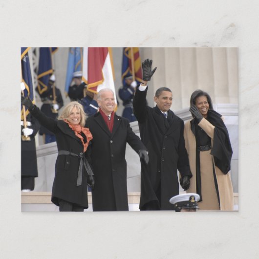 de obamas ^ the bidens briefkaart (Voorkant)