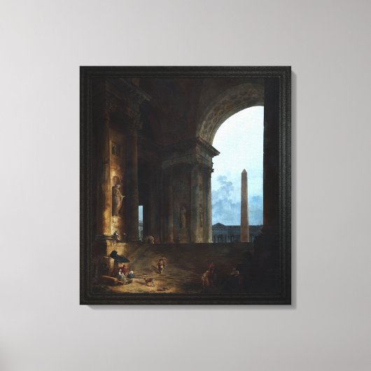 De Obelisk van Hubert Robert Canvas Afdruk (Voorkant)