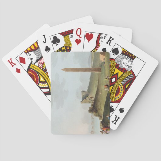 De Obelisken in Alexandrië, genaamd Cleopatra's Ne Speelkaarten (Achterkant)