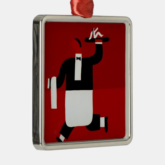 De ober 1998 metalen ornament (Rechts)