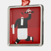 De ober 1998 metalen ornament (Links)