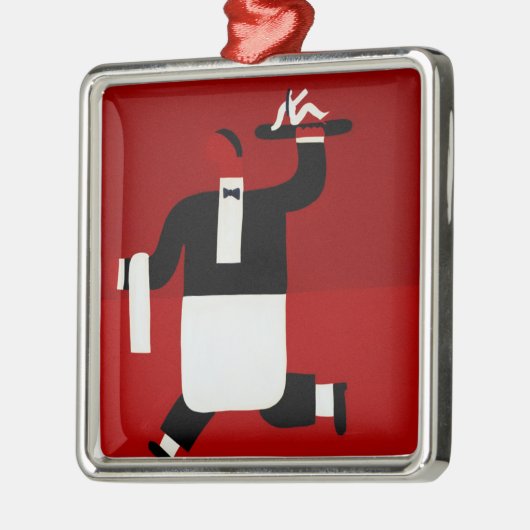 De ober 1998 metalen ornament (Links)