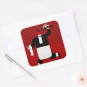 De ober 1998 vierkante sticker (Envelop)