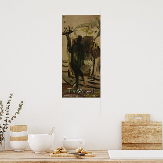 De ober II Poster (Keuken)