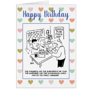 De ober in Pub vraagt of de Klanten Fancy Lasagna