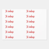 De obesitas in wit en rood inpakpapier vel (Voorkant 2)