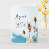 De obriety Birthday laat God gaan Kaart (Gele Bloem)