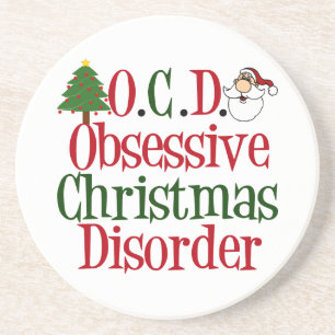 De Obsessie van Kerstmis Zandsteen Onderzetter