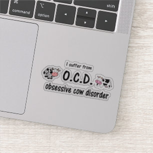 De obsessieve Wanorde van de Koe Sticker