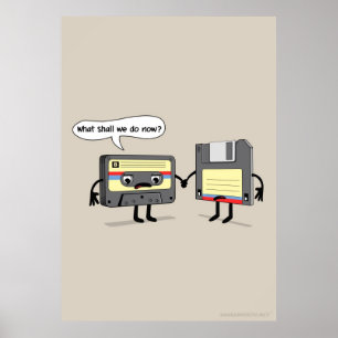 De Obsoletes (Retro Floppy Disk Cassettebandje) Poster
