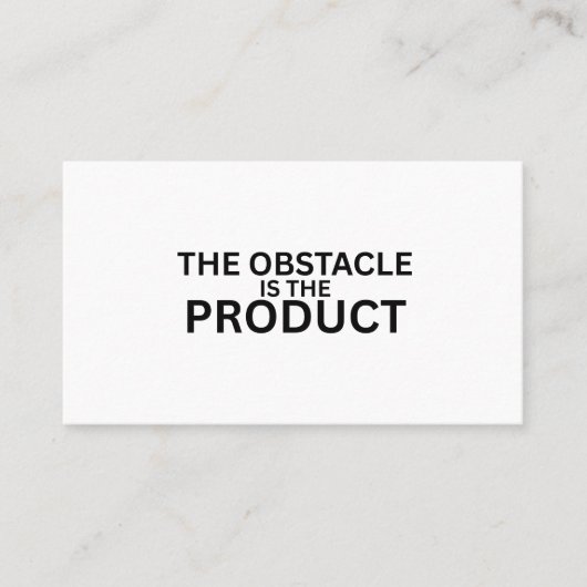 De Obstakel Is De Product Minimalist  Visitekaartje (Voorkant)