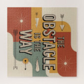 De obstakel is de weg legpuzzel (Horizontaal)
