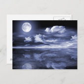 De oceaan Bezinning van de Maan Briefkaart (Voorkant / Achterkant)