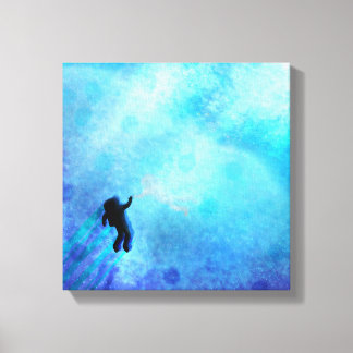 De oceaan boven - levendige canvas print