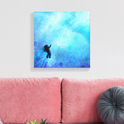 De oceaan boven - levendige canvas print (Insitu (Woonkamer))