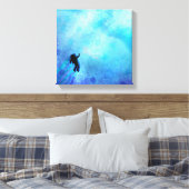 De oceaan boven - levendige canvas print (Insitu (Slaapkamer))