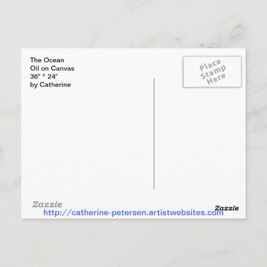 De oceaan briefkaart (Achterkant)