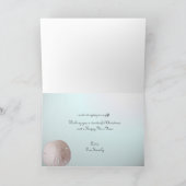 De oceaan Groeten van Kerstmis van de Zeeschelp Feestdagen Kaart (Binnen)