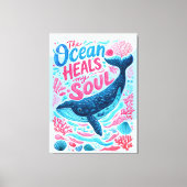 De Oceaan Heelt Mijn Ziel Canvas Afdruk (Voorkant)