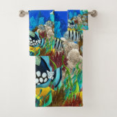 De oceaan in de badkamer. bad handdoek (Insitu)