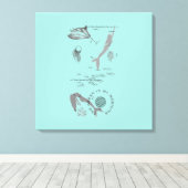 de oceaan is mijn medicijn canvas afdruk (Insitu (Houten vloer))