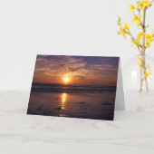 De oceaan kaart van de zonsondergangVerjaardag (Gele Bloem)