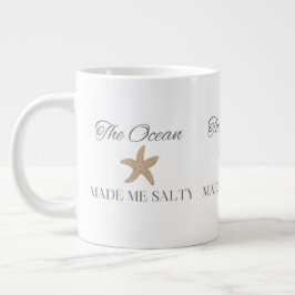 De Oceaan Maakte Me Zout, Leuk Strand- & Kustcadea Grote Koffiekop