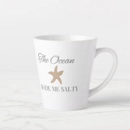 De Oceaan Maakte Me Zout, Leuk Strand- & Kustcadea Latte Mok