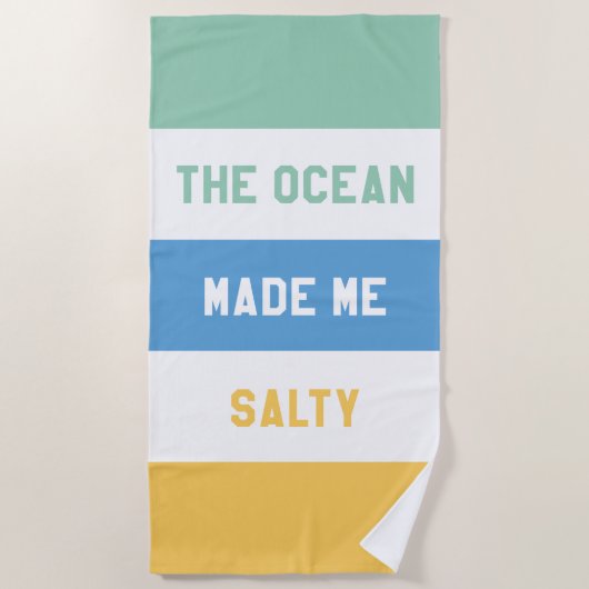 De oceaan maakte me zout strandlaken (Voorkant)