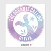 De oceaan noemt de naam Mermaid Tail Galaxy Sticker (Vel)