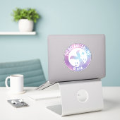 De oceaan noemt de naam Mermaid Tail Galaxy Sticker (Laptop op bureau)