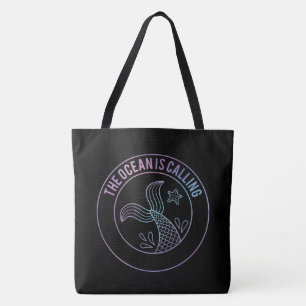 De oceaan noemt liefde oceaanzeemeermin tote bag