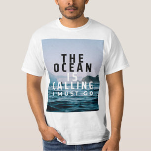 De oceaan noemt Surf T-shirt