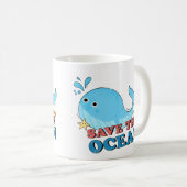 De oceaan opslaan koffiemok (Voorkant rechts)