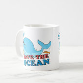 De oceaan opslaan koffiemok (Voorkant links)