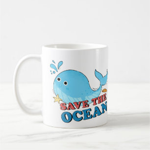 De oceaan opslaan koffiemok