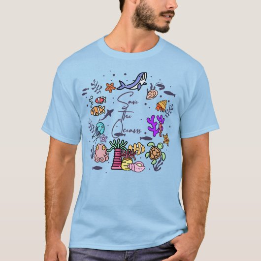 De oceaan opslaan t-shirt (Voorkant)