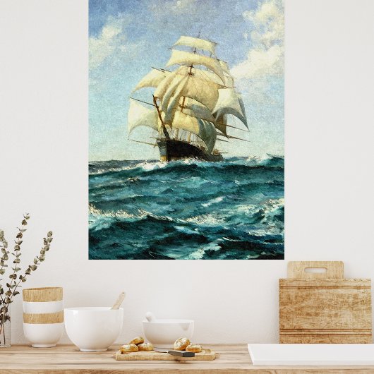 De oceaan oversteken poster (Keuken)