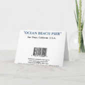 DE OCEAAN PIJLER VAN HET STRAND KAART (Achterkant)