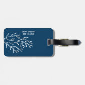 De oceaan roept... Aangepast Blauwgroen zeewier Bagagelabel (Achterkant horizontaal)