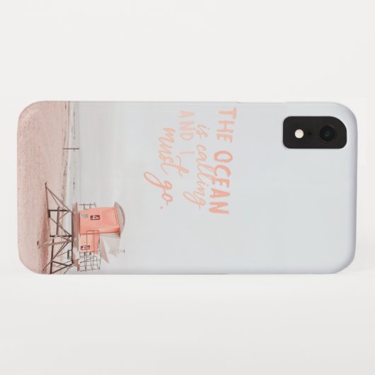 De oceaan roept Case-Mate iPhone case (Achterkant (horizontaal))