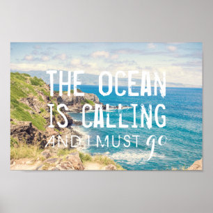 De oceaan roept de Maui kust op   POSTER
