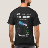 De oceaan roept en ik moet naar Scuba duiken T-shirt (Achterkant)